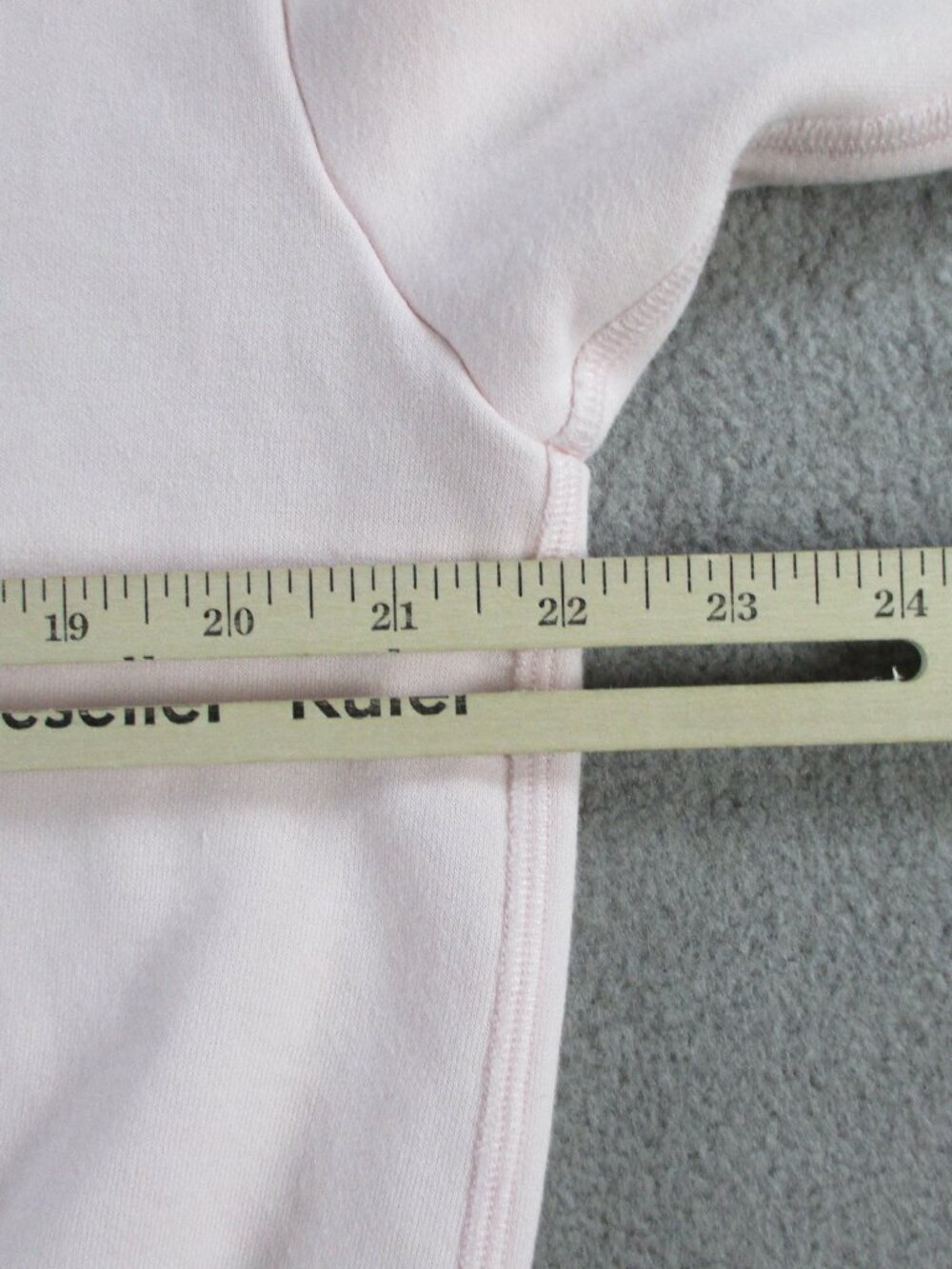 SKIMS Cotton Fleece Classic Zip Up Hoodie Womens Medium Barely Pink Sweatshirt - Picture 7 of 9